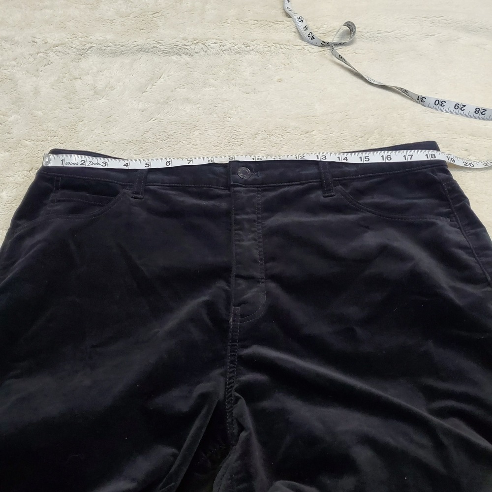 Talbots Black Velvet Straight Leg Cropped Pants Women 16 Capsule Classic Party - Picture 6 of 8